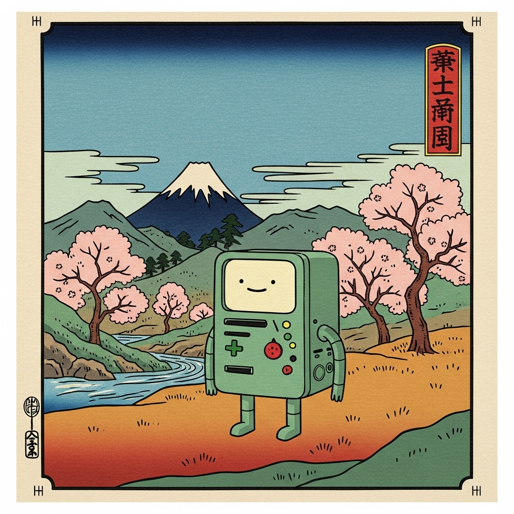 BMO Woodblock Print